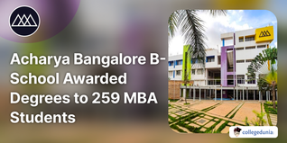 Acharya Bangalore B-School Awarded Degrees to 259 MBA Students on 14th Graduation Day